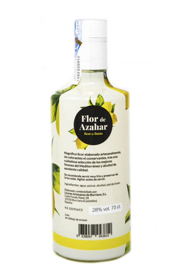 Licor sabor a Limón, Flor de Azahar